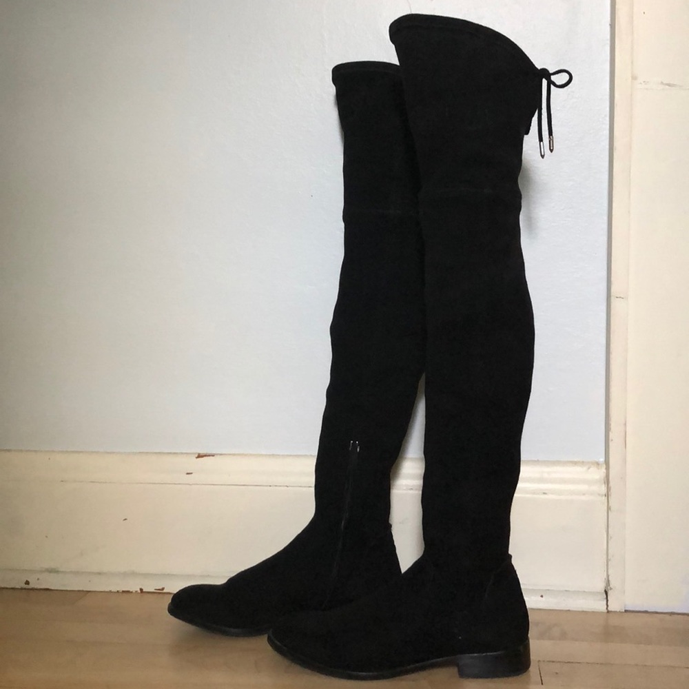 Dolce Vita over the knee black suede boots